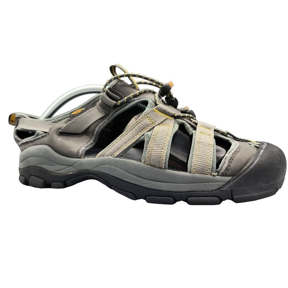 Keen Rapids H2 Sport Sandal Gray &‎ Yellow Adjustable Heel strap Men's 9.5